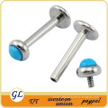 Fashion labret bar, surgical steel labret with ball, lip piercing
